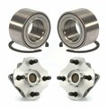 Kugel Front Rear Wheel Bearing And Hub Assembly Kit For 2000-2005 Toyota Echo Non-ABS K70-101581
